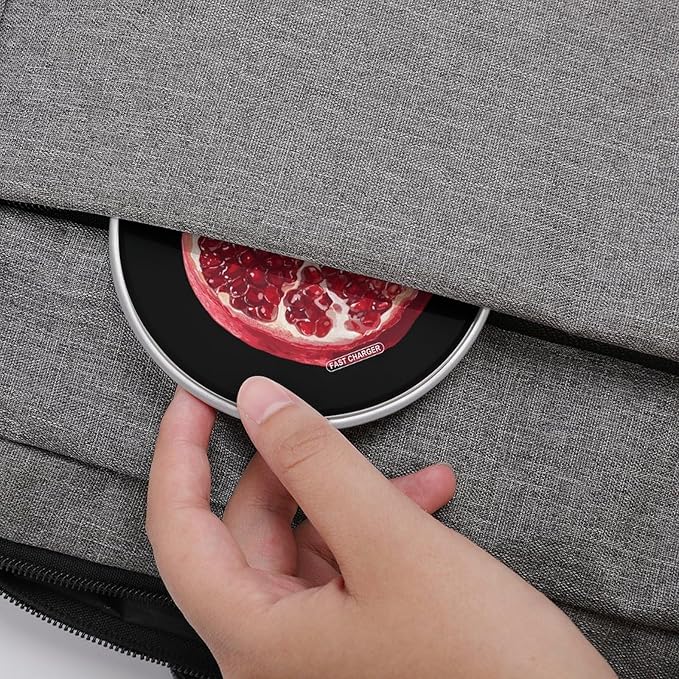 Cut Pomegranate Fast Portable Charger 10W Funny Graphic Phone Charging Pad with USB Cable