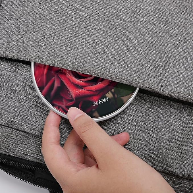 Beautiful Red Rose Wireless Charger Fast Wireless Charging Pad with USB Cable 10W Anti-Slip Magnetic Wireless Charger Portable Slim Charger Puck Travel Charging Station