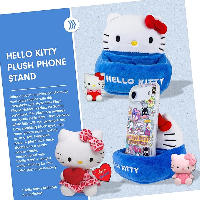 Sonix x Sanrio | Hello Kitty Plush Phone Holder - Smartphone Pillow Stand Cozy Desk Decor