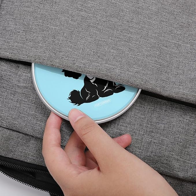 Poodle Wireless Charger Anti-Slip Wireless Charging Pad Slim Charger Mat for Men Women