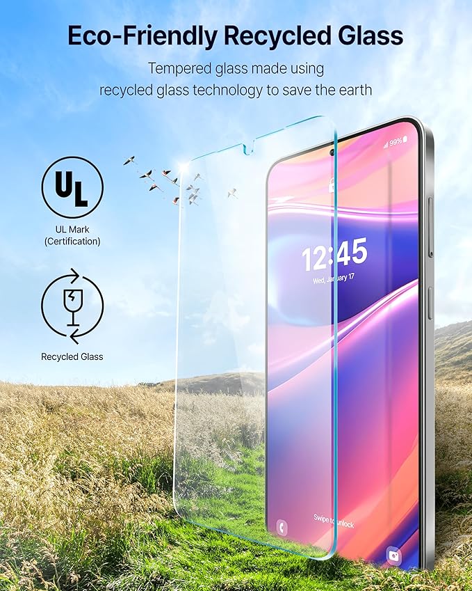 DOME GLASS Whitestone for Samsung Galaxy S25 Plus [Perfect Full Coverage] Tempered Glass Screen Protector with a technical patent [2Pack]