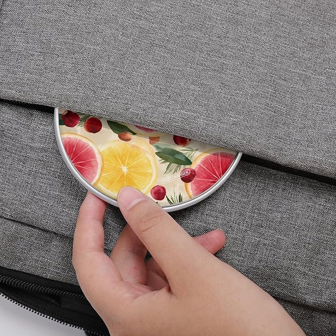 Grapefruit Rosemary Leaves Cranberries Fast Portable Charger 10W Funny Graphic Phone Charging Pad with USB Cable