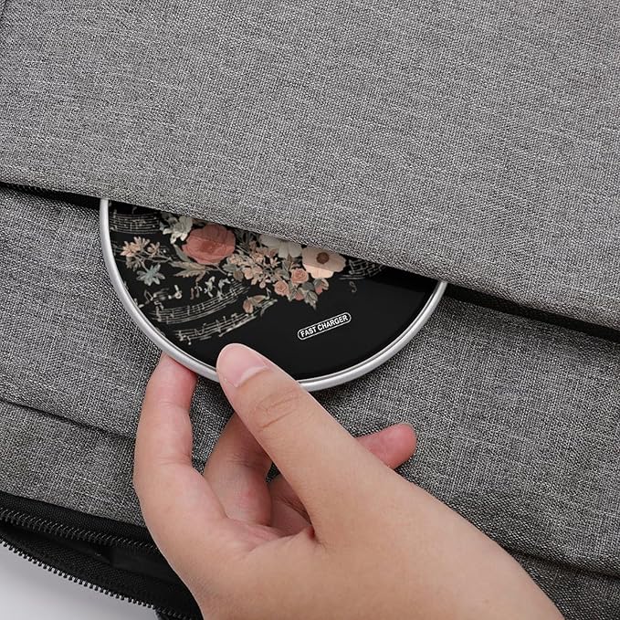 Musical Notes Florals Fast Portable Charger 10W Funny Graphic Phone Charging Pad with USB Cable