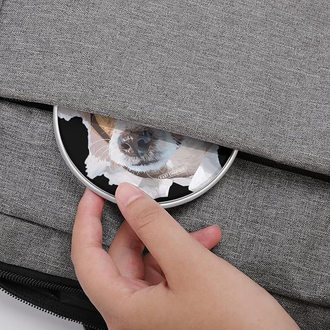 Jack Russell Terrier Dog Tearing Phone Charger Magnetic Charging Pad Anti-Slip with USB Cable