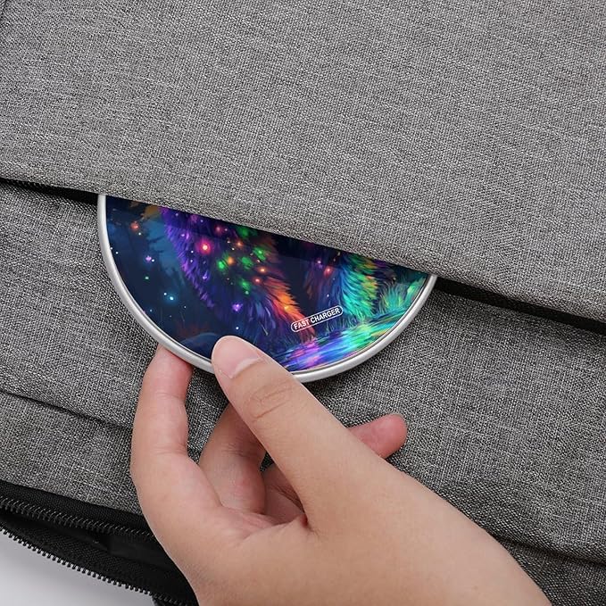 Colorful Bear Forests Wireless Charger Anti-Slip Wireless Charging Pad Slim Charger Mat for Men Women