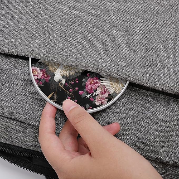 Cranes Cherries Flowers Fast Portable Charger 10W Funny Graphic Phone Charging Pad with USB Cable