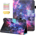 7 Kindle Fire 7 Tablet Case 9th/7th/5th Generation (2019/2017/2015 Release) with Stand Pencil Holder [Auto Wake/Sleep] Slim Smart Magnetic Folio PU Leather &amp TPU Back Cover Rainbow Galaxy