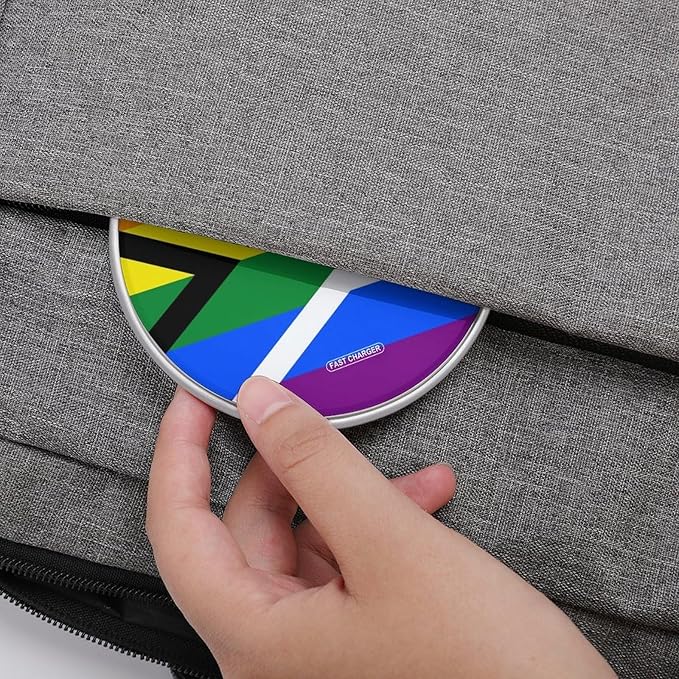 Gay Flag of South Africa LGBT Phone Charger Magnetic Charging Pad Anti-Slip with USB Cable