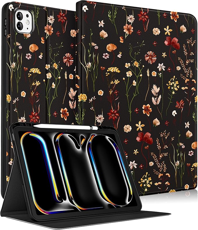 Black Retro Flower