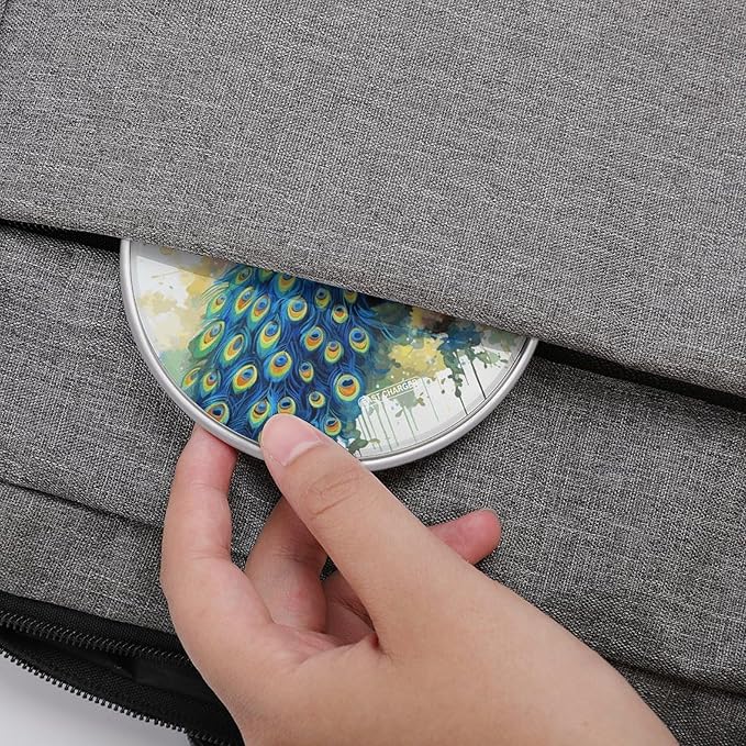 Peacock Watercolor Painting Wireless Charger Fast Wireless Charging Pad with USB Cable 10W Anti-Slip Magnetic Wireless Charger Portable Slim Charger Puck Travel Charging Station