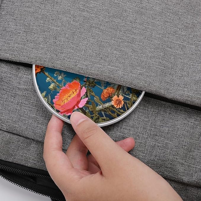 Dragonfly and Flower Wireless Charger Fast Wireless Charging Pad with USB Cable 10W Anti-Slip Magnetic Wireless Charger Portable Slim Charger Puck Travel Charging Station