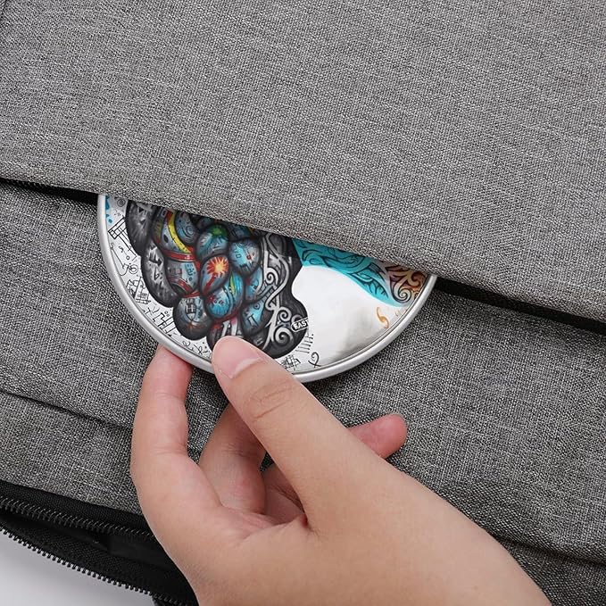 Left and Right Brain Wireless Charger Fast Wireless Charging Pad with USB Cable 10W Anti-Slip Magnetic Wireless Charger Portable Slim Charger Puck Travel Charging Station