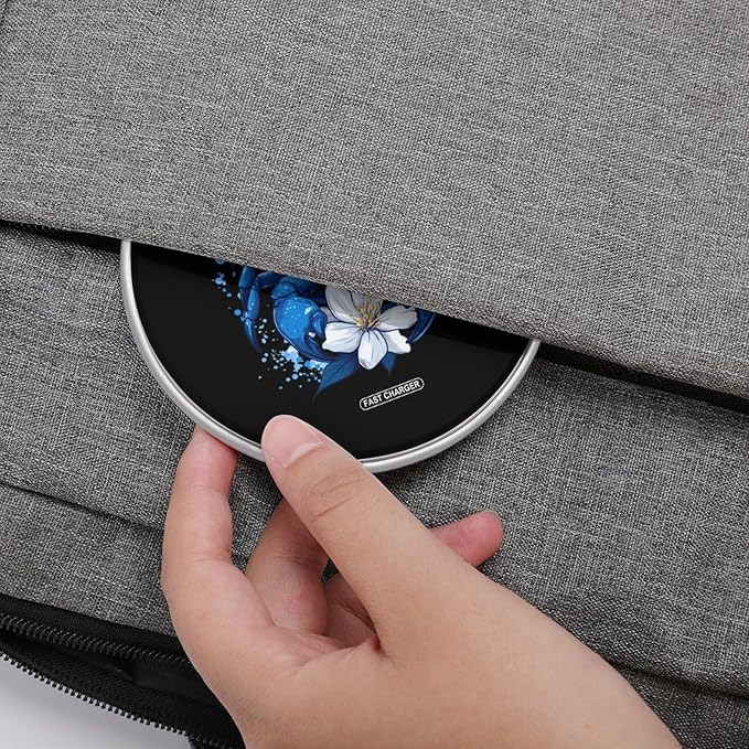 Crab Flower Wireless Charger Anti-Slip Wireless Charging Pad Slim Charger Mat for Men Women