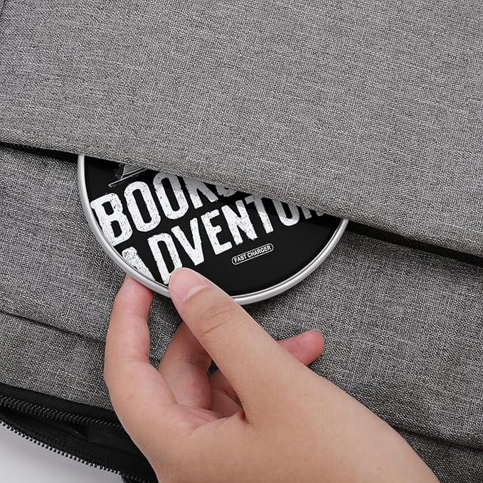 Bookshelf Adventurer Phone Charger Magnetic Charging Pad Anti-Slip with USB Cable