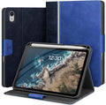 KingBlanc Case for iPad mini 7 (A17 Pro) iPad mini 7th/6th Generation (2024/2021 8.3 inch) with Pencil Holder Vegan Leather Stand Cover Auto Sleep/Wake Adjustable Viewing/Drawing Angle Blue