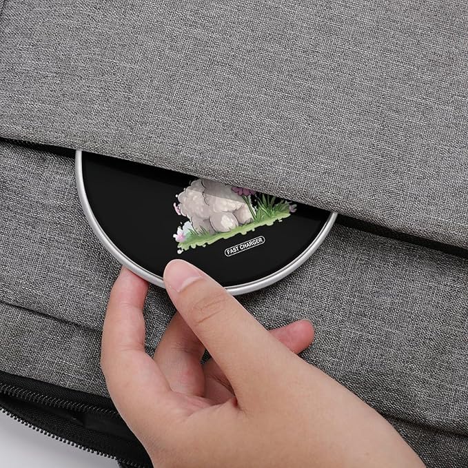 Alpaca Print Wireless Charger Anti-Slip Wireless Charging Pad Slim Charger Mat for Men Women