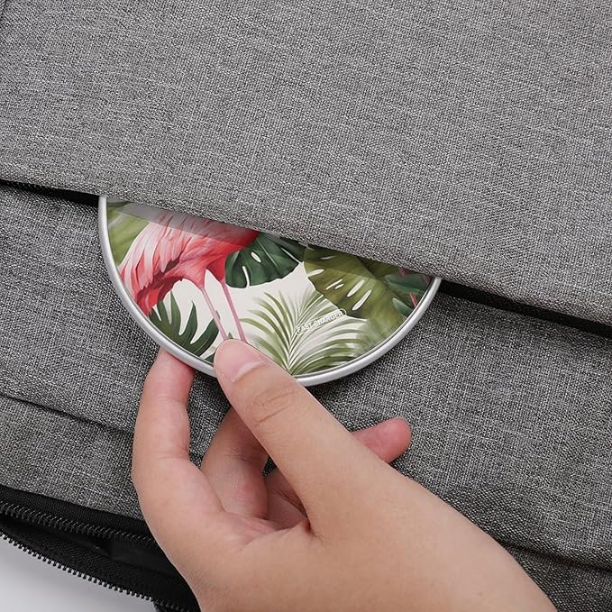 Flamingo Palm Trees Leaf Wireless Charger Fast Wireless Charging Pad with USB Cable 10W Anti-Slip Magnetic Wireless Charger Portable Slim Charger Puck Travel Charging Station