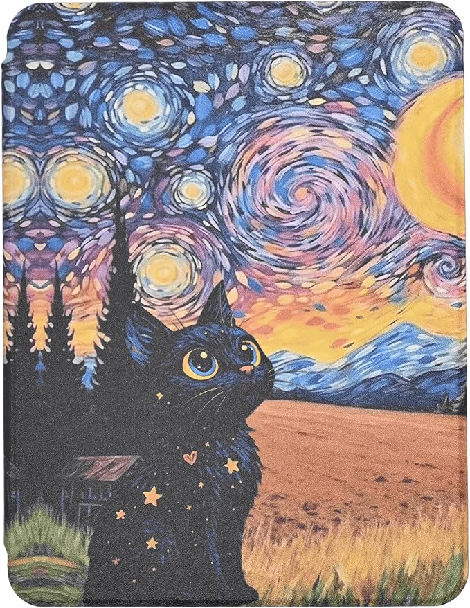 Starry Sky with Cute Cat