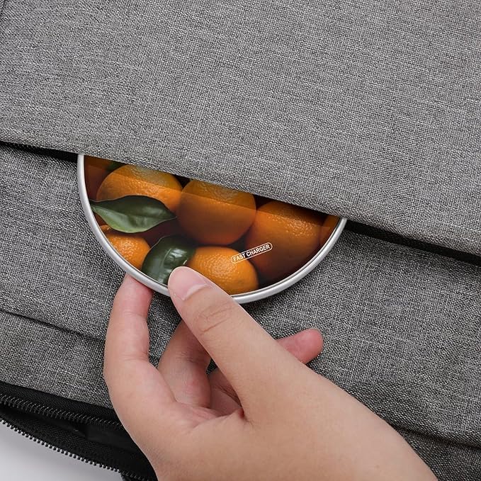 Pile of Oranges Wireless Charger Fast Wireless Charging Pad with USB Cable 10W Anti-Slip Magnetic Wireless Charger Portable Slim Charger Puck Travel Charging Station