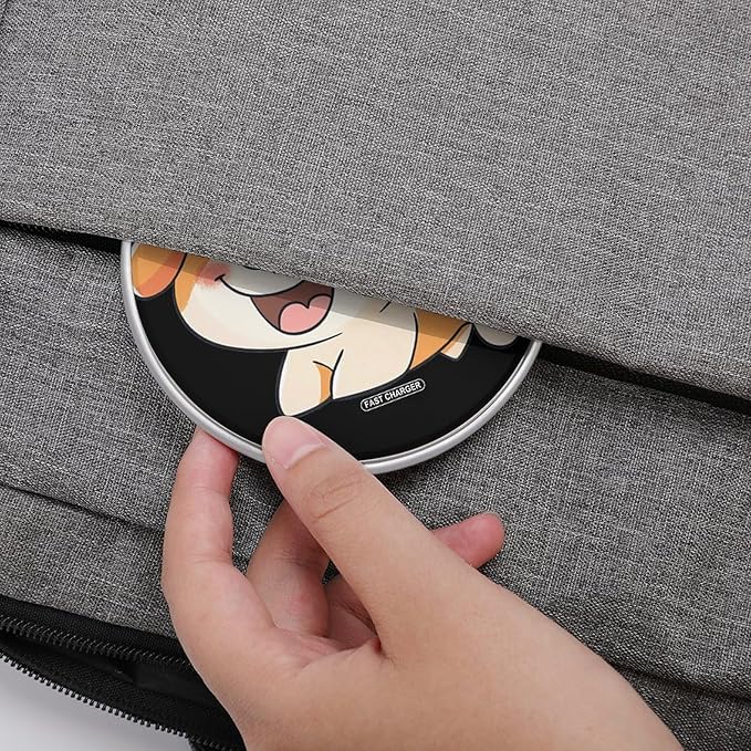 Happy Puppy Dog Phone Charger Magnetic Charging Pad Anti-Slip with USB Cable