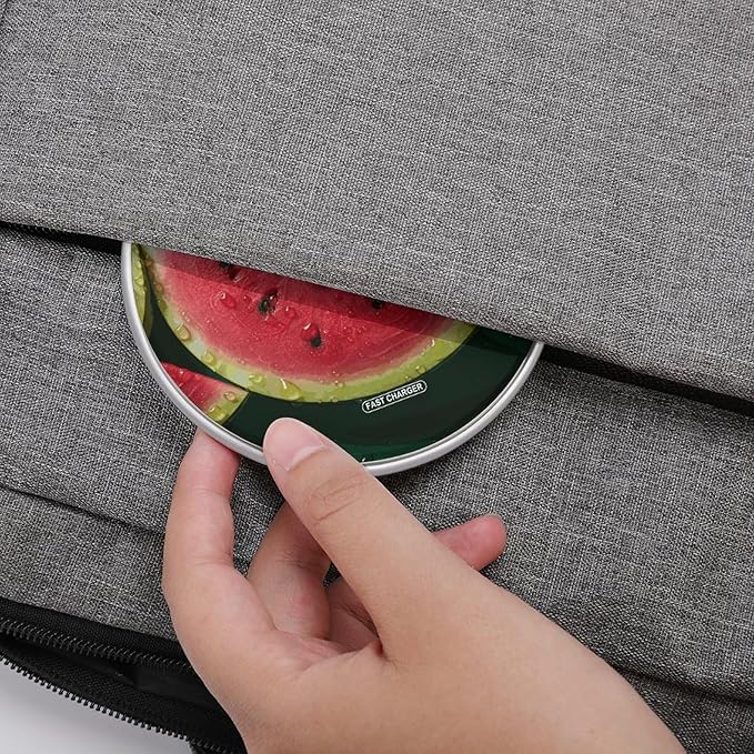 Watermelon Beautiful Wireless Charger Fast Wireless Charging Pad with USB Cable 10W Anti-Slip Magnetic Wireless Charger Portable Slim Charger Puck Travel Charging Station