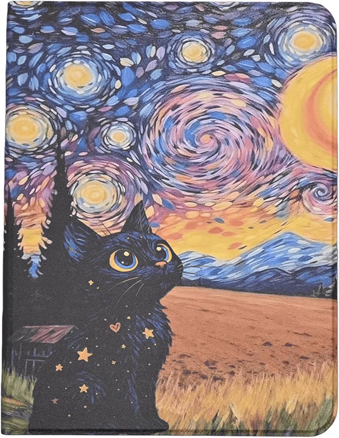 Starry Sky with Cute Cat