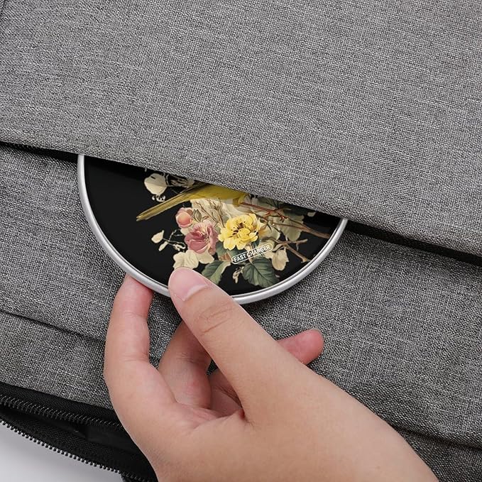 Warbler Bird on Flowers Phone Charger Magnetic Charging Pad Anti-Slip with USB Cable