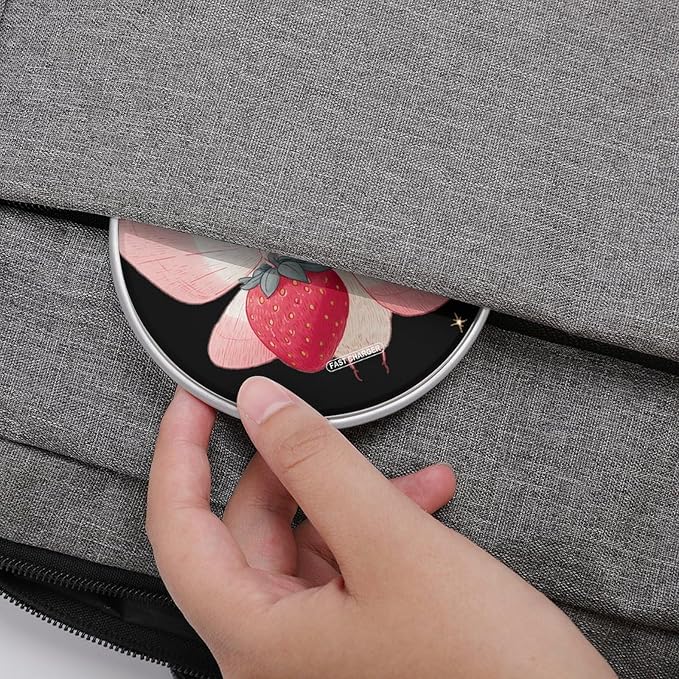 Cute Moth with A Strawberry Phone Charger Magnetic Charging Pad Anti-Slip with USB Cable