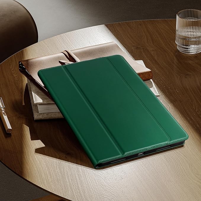 auaua Case for iPad Pro 11 Inch (M5/M4) 2025/2024 with Pencil Holder and Pocket Multiple Angles Viewing Magnetic Closure Auto Sleep/Wake (Green)