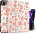 May Chen Case for iPad Pro 11 inch (4th 3rd 2nd &amp 1st Gen) 2022 2021 2020 2018Trifold Stand with Auto Wake/Sleep Soft TPU Protective Stand Back Cover Pink Small Flowers