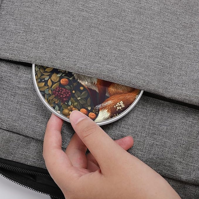 Fox Vintage Forests Wireless Charger Anti-Slip Wireless Charging Pad Slim Charger Mat for Men Women
