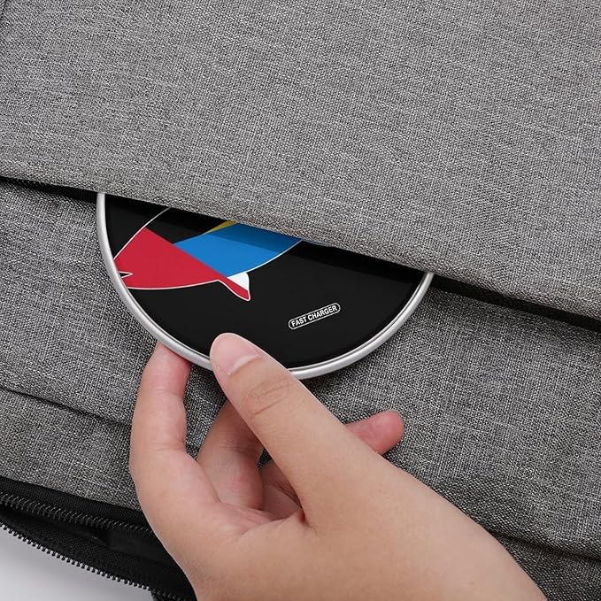 Antigua and Barbuda Flag with Tuna Fish Phone Charger Magnetic Charging Pad Anti-Slip with USB Cable