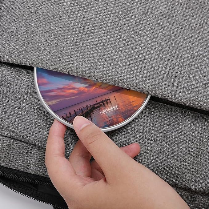 Fiery Clouds Sunset at Sea Fast Portable Charger 10W Funny Graphic Phone Charging Pad with USB Cable
