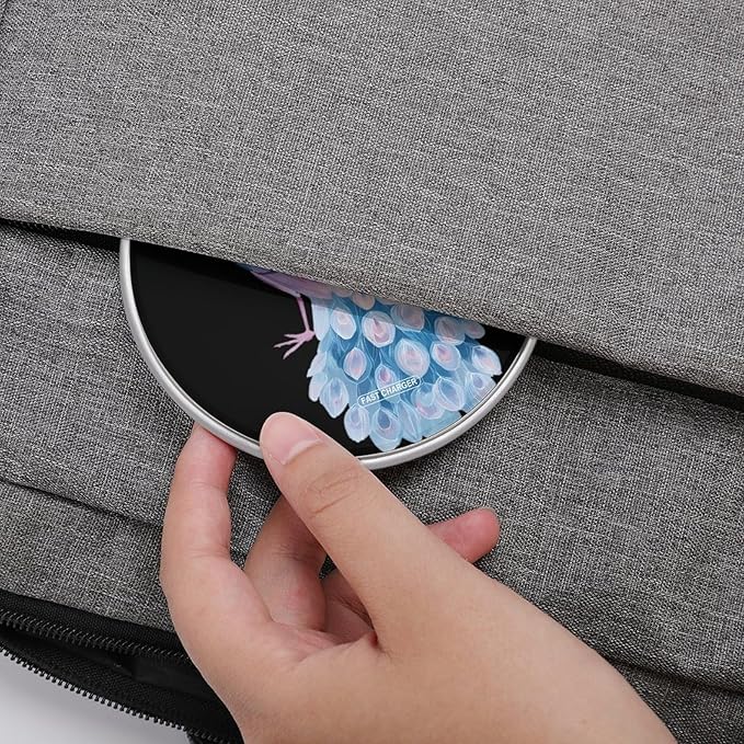 Peacock Watercolor Phone Charger Magnetic Charging Pad Anti-Slip with USB Cable