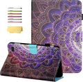 7 Kindle Fire 7 Case 9th/7th/5th Generation (2019/2017/2015 Release) with Stand Pencil Holder [Auto Wake/Sleep] Slim Smart Magnetic Folio PU Leather &amp TPU Back Cover Purple Datura Flowers