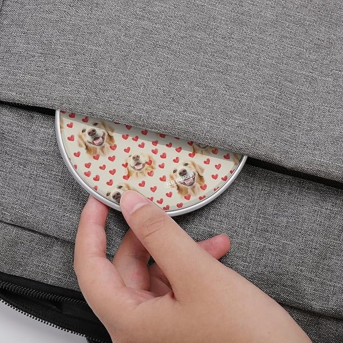 Retriever Dog and Hearts Wireless Charger Anti-Slip Wireless Charging Pad Slim Charger Mat for Men Women