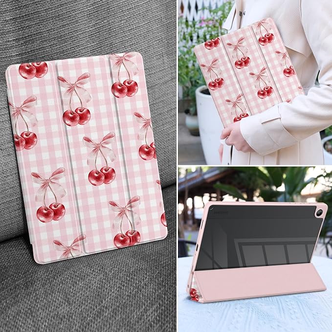 Pink Checkerboard & Cherries