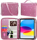 E NET-CASE Case for iPad Air 11-inch M4/M3/M2 (2026/2025/2024)/iPad (A16) 11th Gen 11 2025/iPad 10th Gen 10.9 2022/iPad Air 5th/4th Gen (2022/2020) 10.9Briefcase-Style Stand Cover(Rose Pink)