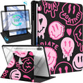 for Samsung Galaxy Tab S10 Fe Case - Tab S9 Fe/S9 Case with Pencil Holder Women Girls Cute Girly Pretty Smile Unique Aesthetic Design Teens Rotating Tablet Cases Cover