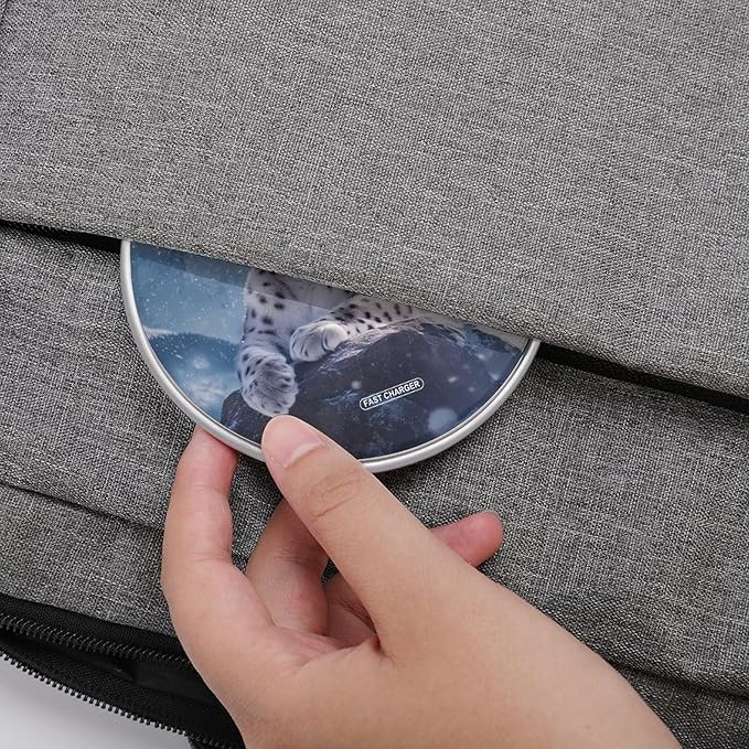 Leopard Snowy Wireless Charger Anti-Slip Wireless Charging Pad Slim Charger Mat for Men Women