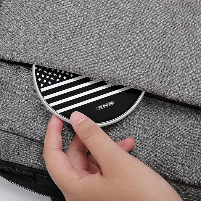 U.S.A. Flag with Badminton Phone Charger Magnetic Charging Pad Anti-Slip with USB Cable