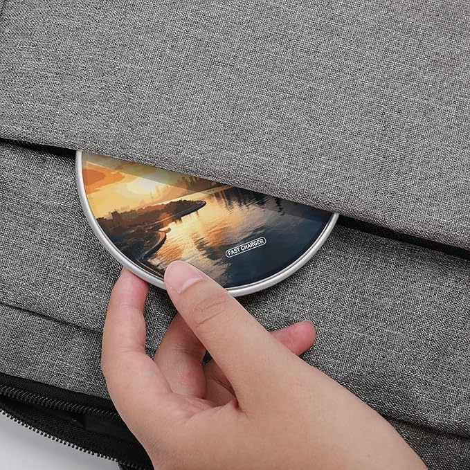 New York in The Sunset Wireless Charger Fast Wireless Charging Pad with USB Cable 10W Anti-Slip Magnetic Wireless Charger Portable Slim Charger Puck Travel Charging Station