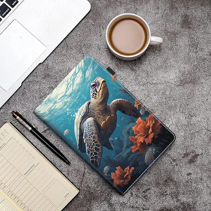 Case for All-New Amazon Kindle Fire HD 10 and Fire HD 10 Plus Tablet (13th/11th Generation 2023/2021 Release) 10.1 Slim Folding Stand Cover with Auto Wake/Sleep Sea Turtle
