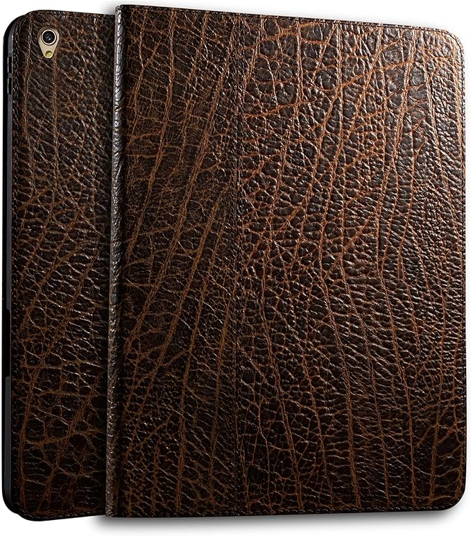 Gexmil Leather Case for iPad air 10.5 Inch (3rd Gen.2019)iPad Pro 10.5 Inch(2017) with Built-in Apple Pencil HolderPremium Cowhide Folio CoverBuffalo Pattern