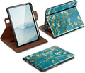 DTTO for iPad A16 Case iPad 11th / 10th Generation Case (2025/2022) 360 Degree Rotating Premium Leather Folio Stand Cover with Pencil Holder Blossom