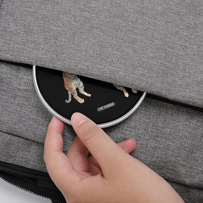 Tigers Fighting Fast Portable Charger 10W Funny Graphic Phone Charging Pad with USB Cable