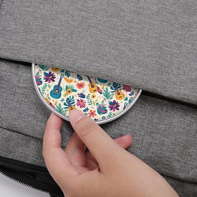 Tropical Colorful Guitar and Floral Wireless Charger Anti-Slip Wireless Charging Pad Slim Charger Mat for Men Women