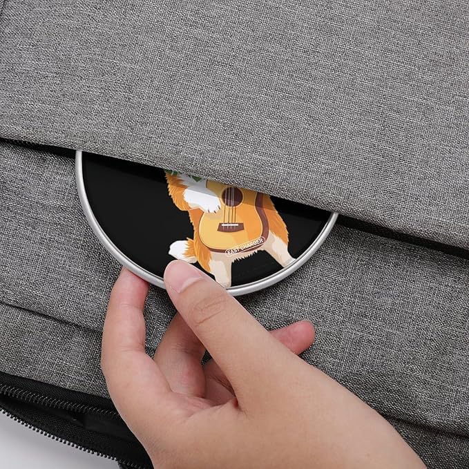 Corgi Dog Playing Ukulele Guitar Phone Charger Magnetic Charging Pad Anti-Slip with USB Cable