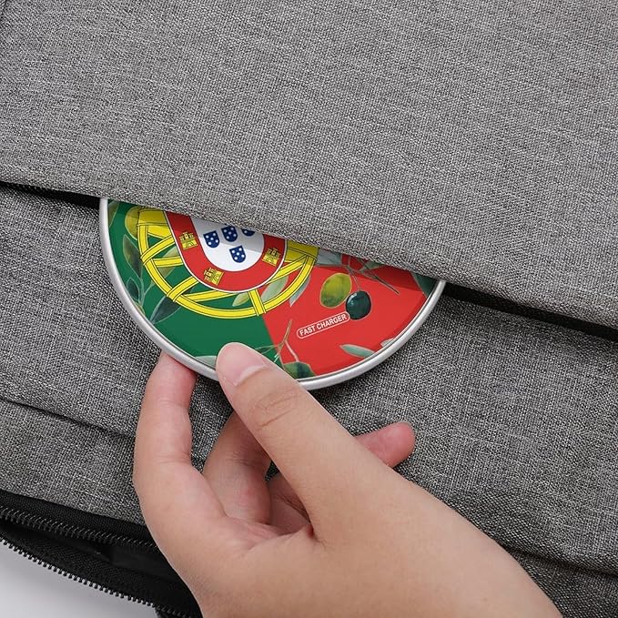 Portugal Flag Portuguese Olives Fast Portable Charger 10W Funny Graphic Phone Charging Pad with USB Cable