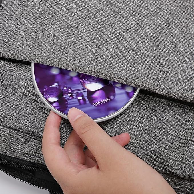 Purple Drops Wireless Charger Fast Wireless Charging Pad with USB Cable 10W Anti-Slip Magnetic Wireless Charger Portable Slim Charger Puck Travel Charging Station